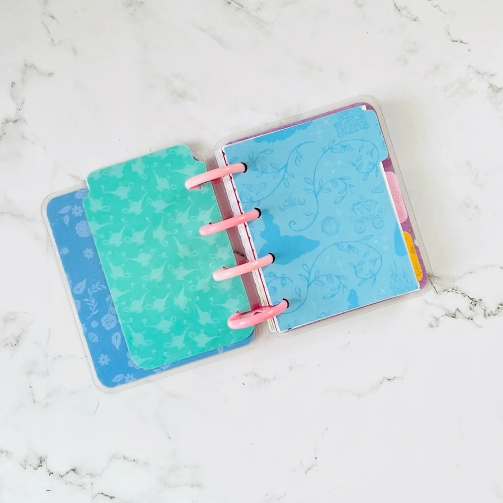 Disney princess Micro happy planner size undated months and weekly layouts